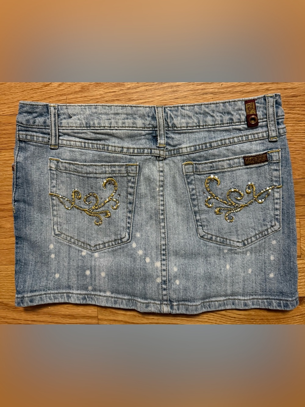 Zana Di 9 bling mini denim skirt